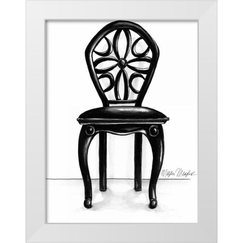 Designer Chair II White Modern Wood Framed Art Print by Meagher, Megan