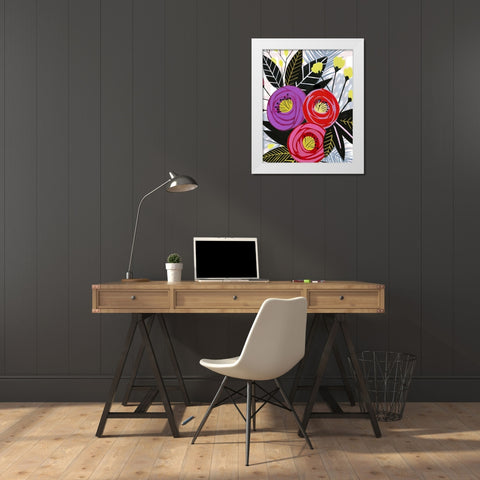 Sunkissed Silhouette I White Modern Wood Framed Art Print by Vision Studio