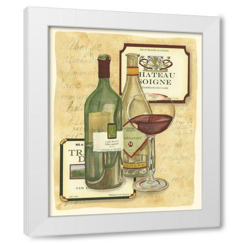 Small Wine Tasting II White Modern Wood Framed Art Print by Vision Studio