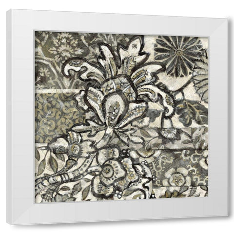 Printed Graphic Chintz IV  White Modern Wood Framed Art Print by Zarris, Chariklia