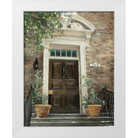 Custom Grove Avenue White Modern Wood Framed Art Print by Meagher, Megan