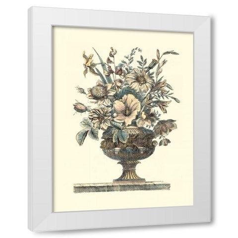 Flowers in an Urn II - Sepia White Modern Wood Framed Art Print by Piranesi, Roy