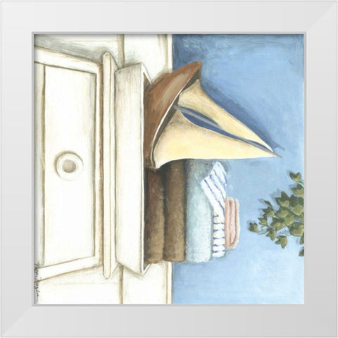 Coastal Bath I White Modern Wood Framed Art Print by Meagher, Megan