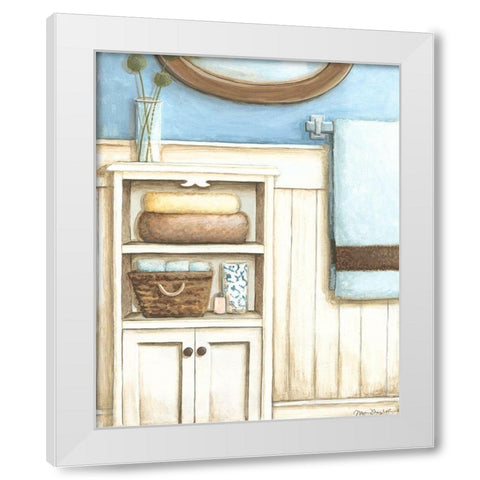Coastal Bath III White Modern Wood Framed Art Print by Meagher, Megan