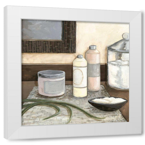 Spa Retreat I White Modern Wood Framed Art Print by Meagher, Megan