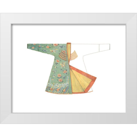 Asian Costume I White Modern Wood Framed Art Print by Vision Studio