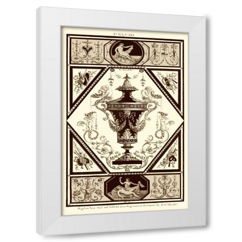 Sepia Pergolesi Urn I White Modern Wood Framed Art Print by Pergolesi, Michel