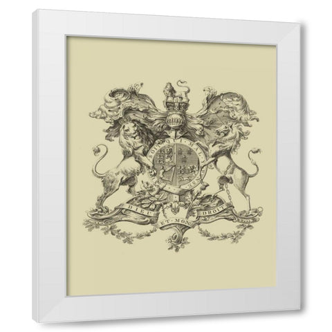 Heraldry II White Modern Wood Framed Art Print by Vision Studio