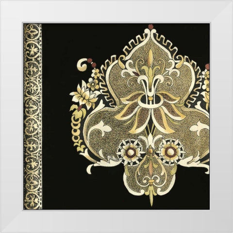 Small Regal Adornments I White Modern Wood Framed Art Print by Zarris, Chariklia