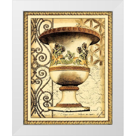 Small Gardens of Versailles I White Modern Wood Framed Art Print by Vision Studio