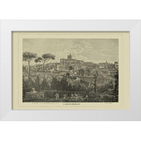 Piranesi View of Rome I White Modern Wood Framed Art Print by Piranesi