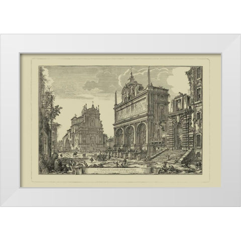 Piranesi View of Rome III White Modern Wood Framed Art Print by Piranesi