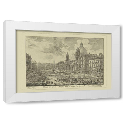 Piranesi View of Rome VI White Modern Wood Framed Art Print by Piranesi