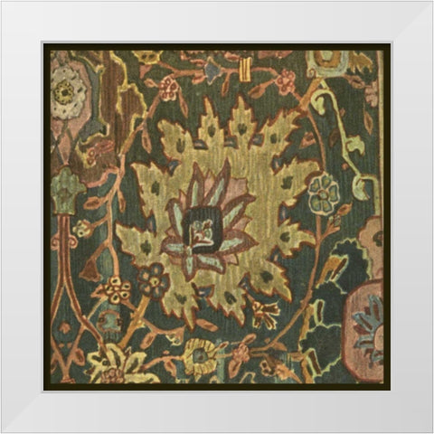 Persian Carpet I White Modern Wood Framed Art Print by Vision Studio