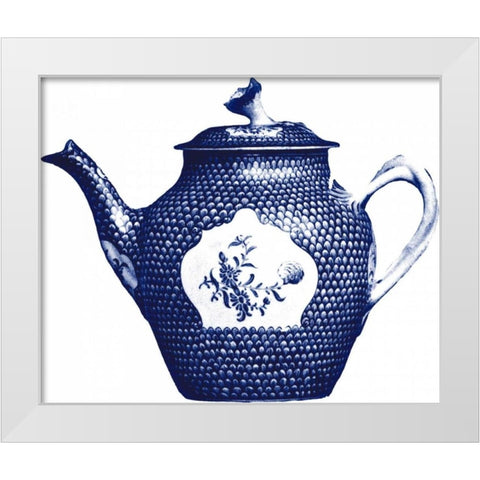 Manor Porcelain in Blue I White Modern Wood Framed Art Print by Ridgefield