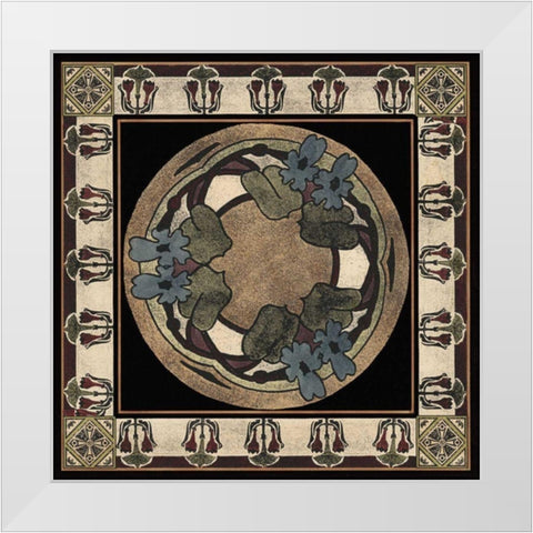 Arts and Crafts Motif I White Modern Wood Framed Art Print by Vision Studio
