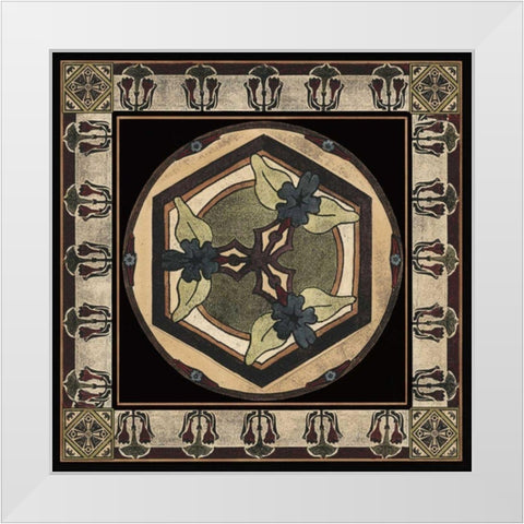 Arts and Crafts Motif II White Modern Wood Framed Art Print by Vision Studio