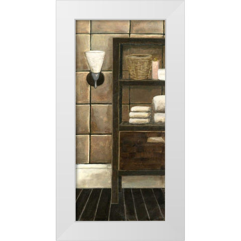 Modern Bath Panel I White Modern Wood Framed Art Print by Meagher, Megan