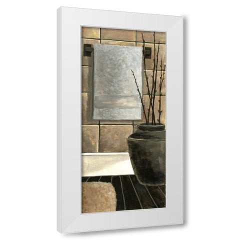 Modern Bath Panel II White Modern Wood Framed Art Print by Meagher, Megan