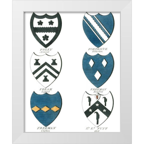 Coat of Arms I White Modern Wood Framed Art Print by Catton