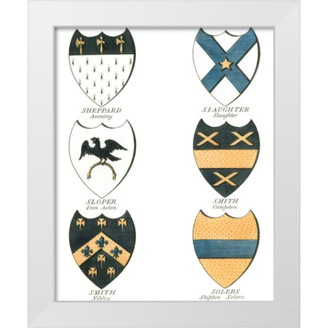 Coat of Arms III White Modern Wood Framed Art Print by Catton