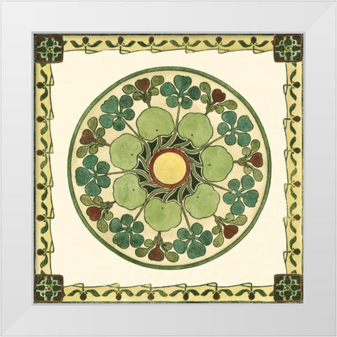 Arts and Crafts Plate II White Modern Wood Framed Art Print by Vision Studio