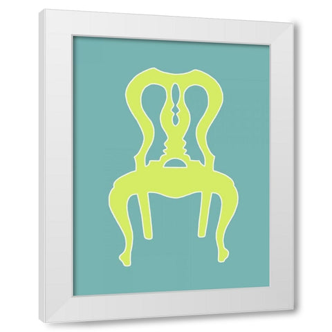 Small Graphic Chair II White Modern Wood Framed Art Print by Zarris, Chariklia