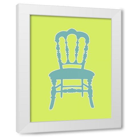 Small Graphic Chair III White Modern Wood Framed Art Print by Zarris, Chariklia