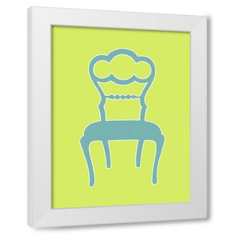 Small Graphic Chair IV White Modern Wood Framed Art Print by Zarris, Chariklia