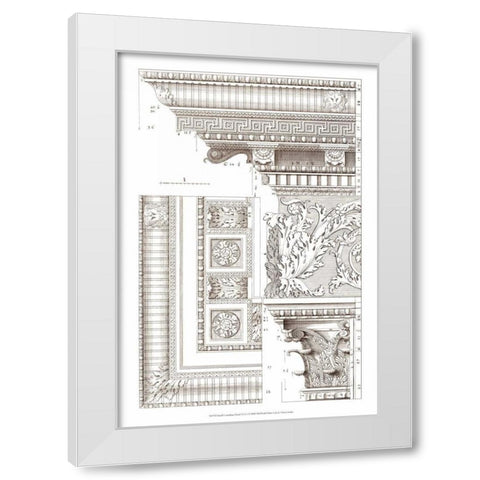 Small Corinthian Detail VI White Modern Wood Framed Art Print by Vision Studio