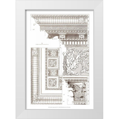Small Corinthian Detail VI White Modern Wood Framed Art Print by Vision Studio