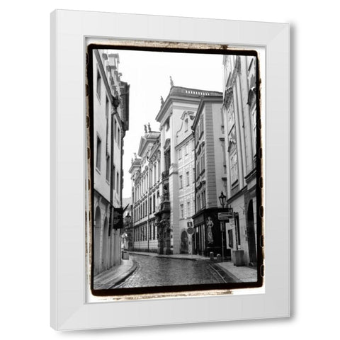 The Streets of Prague II White Modern Wood Framed Art Print by DeNardo, Laura