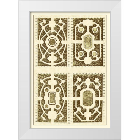 Small Garden Maze II White Modern Wood Framed Art Print by Blondel, J.F.