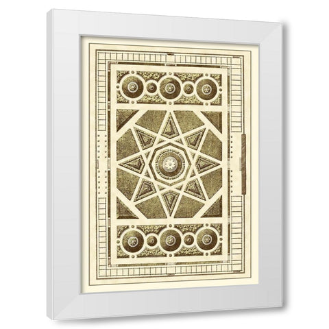 Small Garden Maze VI White Modern Wood Framed Art Print by Blondel, J.F.