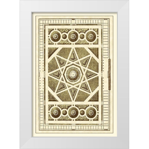 Small Garden Maze VI White Modern Wood Framed Art Print by Blondel, J.F.