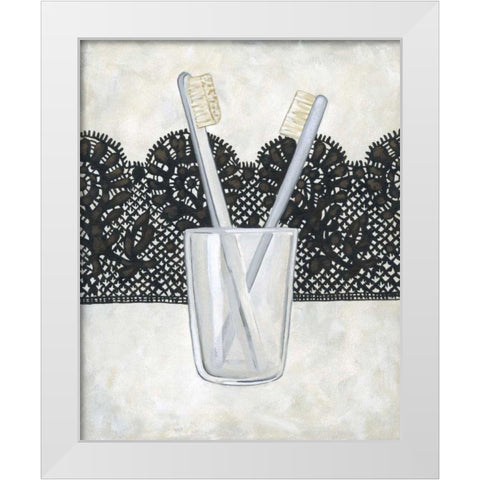 Femme Noir IV White Modern Wood Framed Art Print by Zarris, Chariklia