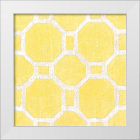 Garden Tile VI White Modern Wood Framed Art Print by Zarris, Chariklia