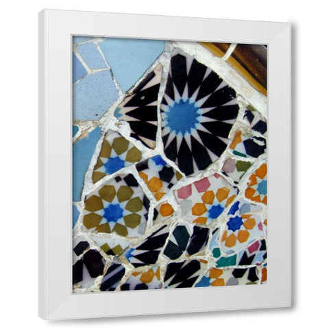 Mosaic Fragments I White Modern Wood Framed Art Print by Vision Studio