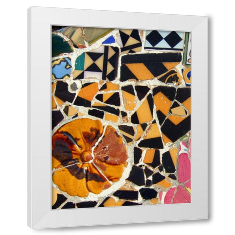 Mosaic Fragments IV White Modern Wood Framed Art Print by Vision Studio