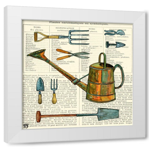 Garden Can White Modern Wood Framed Art Print by Joyner, Ginny