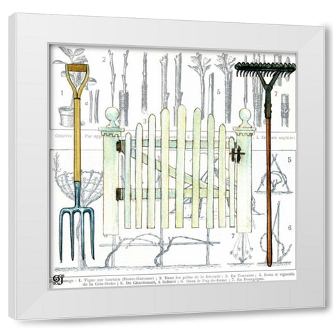 Garden Gate I White Modern Wood Framed Art Print by Joyner, Ginny