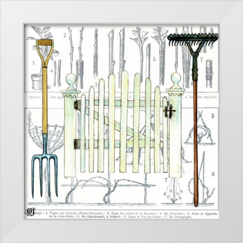Garden Gate I White Modern Wood Framed Art Print by Joyner, Ginny
