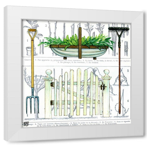 Garden Gate II White Modern Wood Framed Art Print by Joyner, Ginny