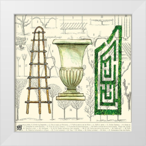 Garden Maze White Modern Wood Framed Art Print by Joyner, Ginny