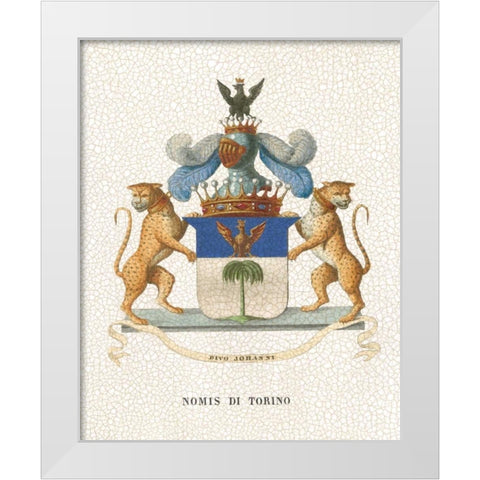 Stately Heraldry II White Modern Wood Framed Art Print by Vision Studio