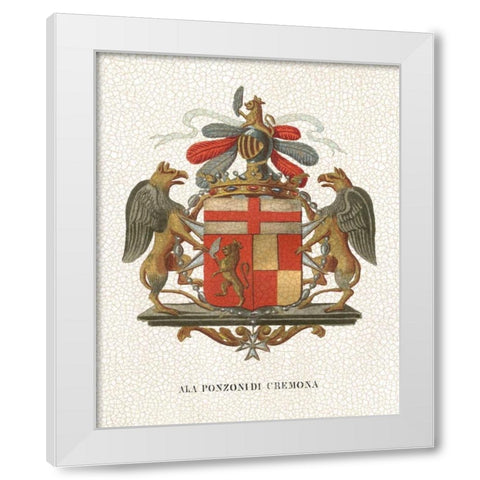 Stately Heraldry III White Modern Wood Framed Art Print by Vision Studio