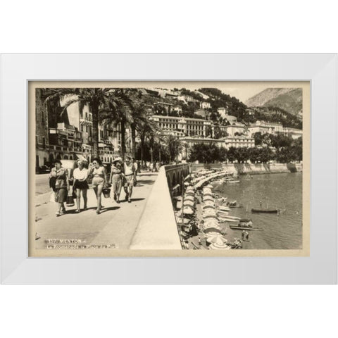Summer in France I White Modern Wood Framed Art Print by Unknown
