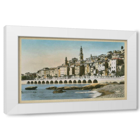 The Cote dAzur I White Modern Wood Framed Art Print by Unknown