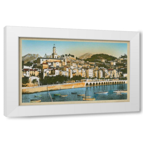 The Cote dAzur III White Modern Wood Framed Art Print by Unknown