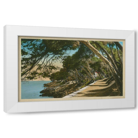 The Cote dAzur IV White Modern Wood Framed Art Print by Unknown